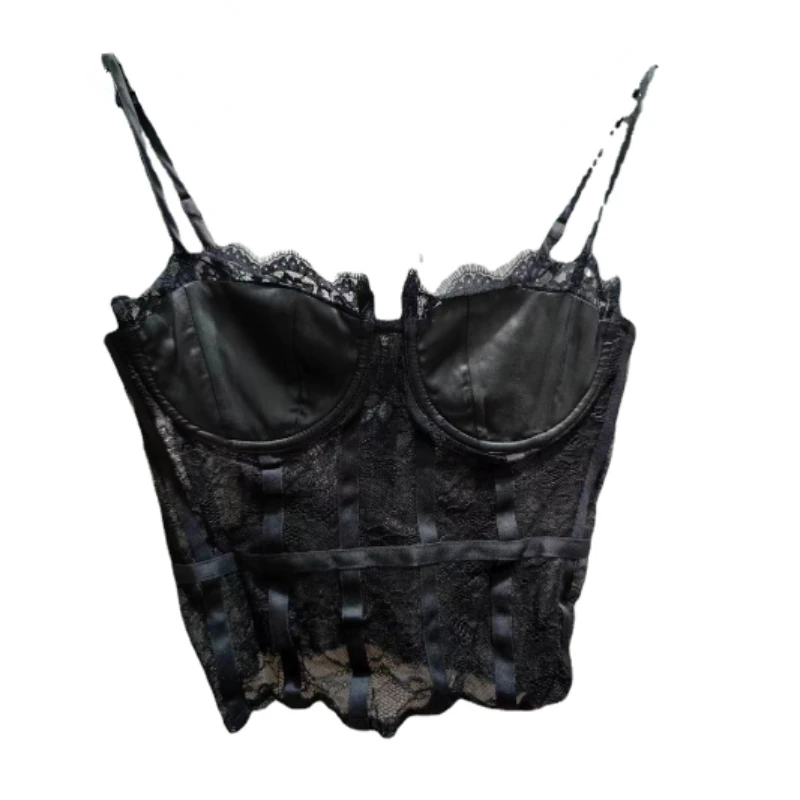 Black Lace Camisole for Women Sexy Crop Top Zipper Behind Y2k Top Summer 2024 Holiday Seaside
Black Lace Camisole for Women Sexy Crop Top Zipper Behind Y2k Top Summer 2024 Holiday Seaside