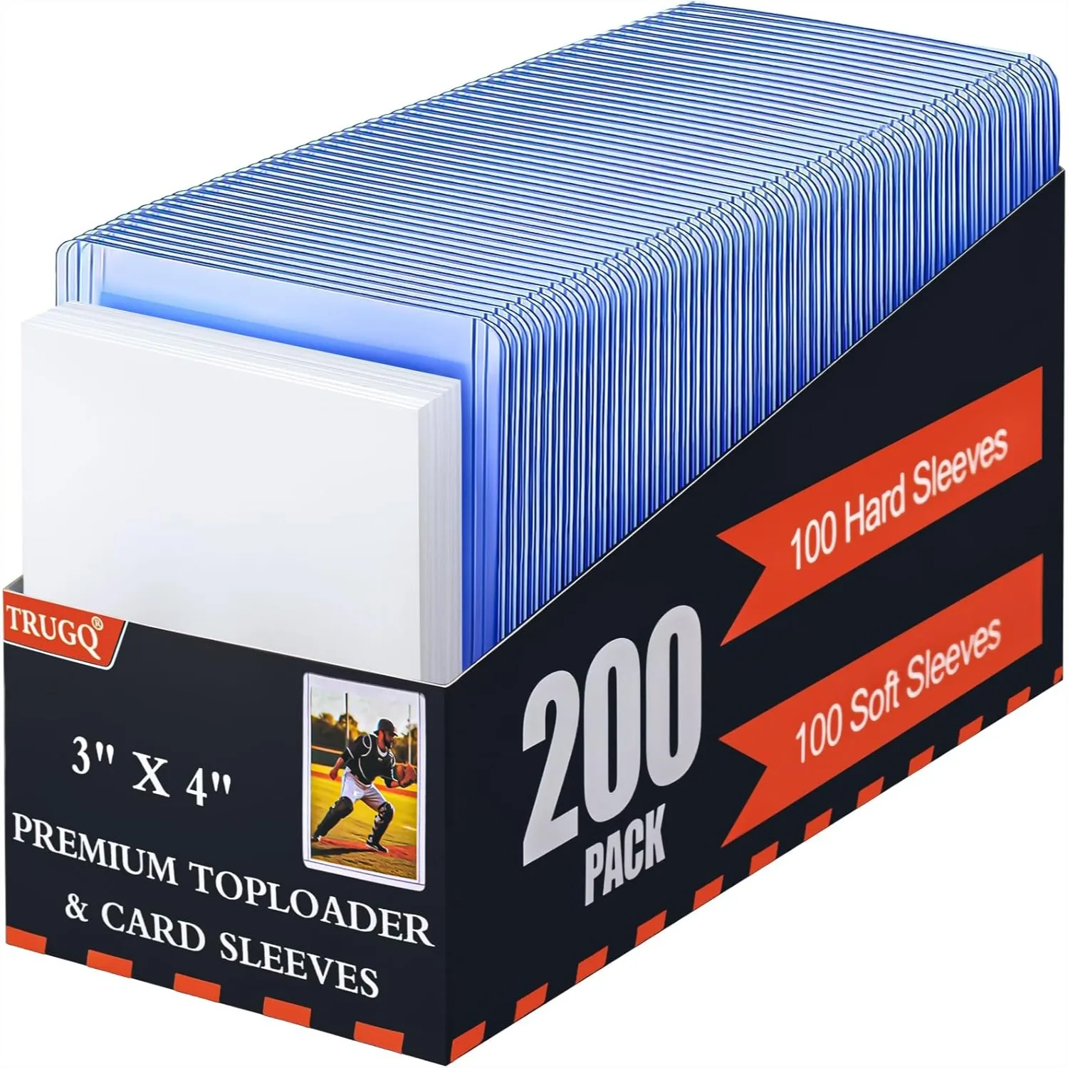 200 Card Sleeves Toploads For Cards 3x4 Inch Baseball Card Protectors Premium Standard Size Trading Hard Plastic Card Holder With 100 Hard Protectors And 100 Soft Sleeves
200 Card Sleeves Toploads For Cards 3x4 Inch Baseball Card Protectors Premium Standard Size Trading Hard Plastic Card Holder With 100 Hard Protectors And 100 Soft Sleeves