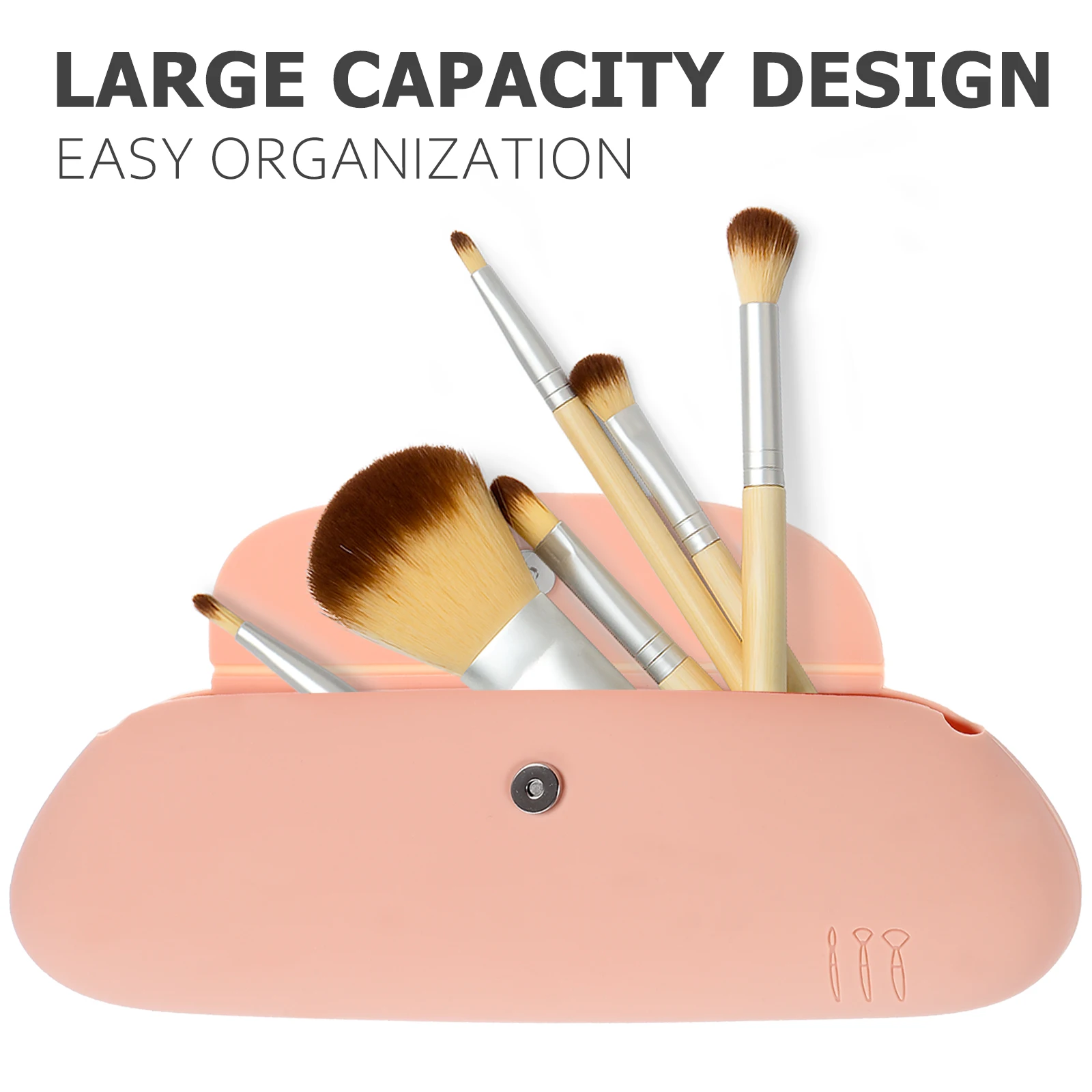 Silicone Makeup Bag Creative Portable Travel Pouch Gray Khaki Storage Organizer For Brushes Sponges Tools
Silicone Makeup Bag Creative Portable Travel Pouch Gray Khaki Storage Organizer For Brushes Sponges Tools