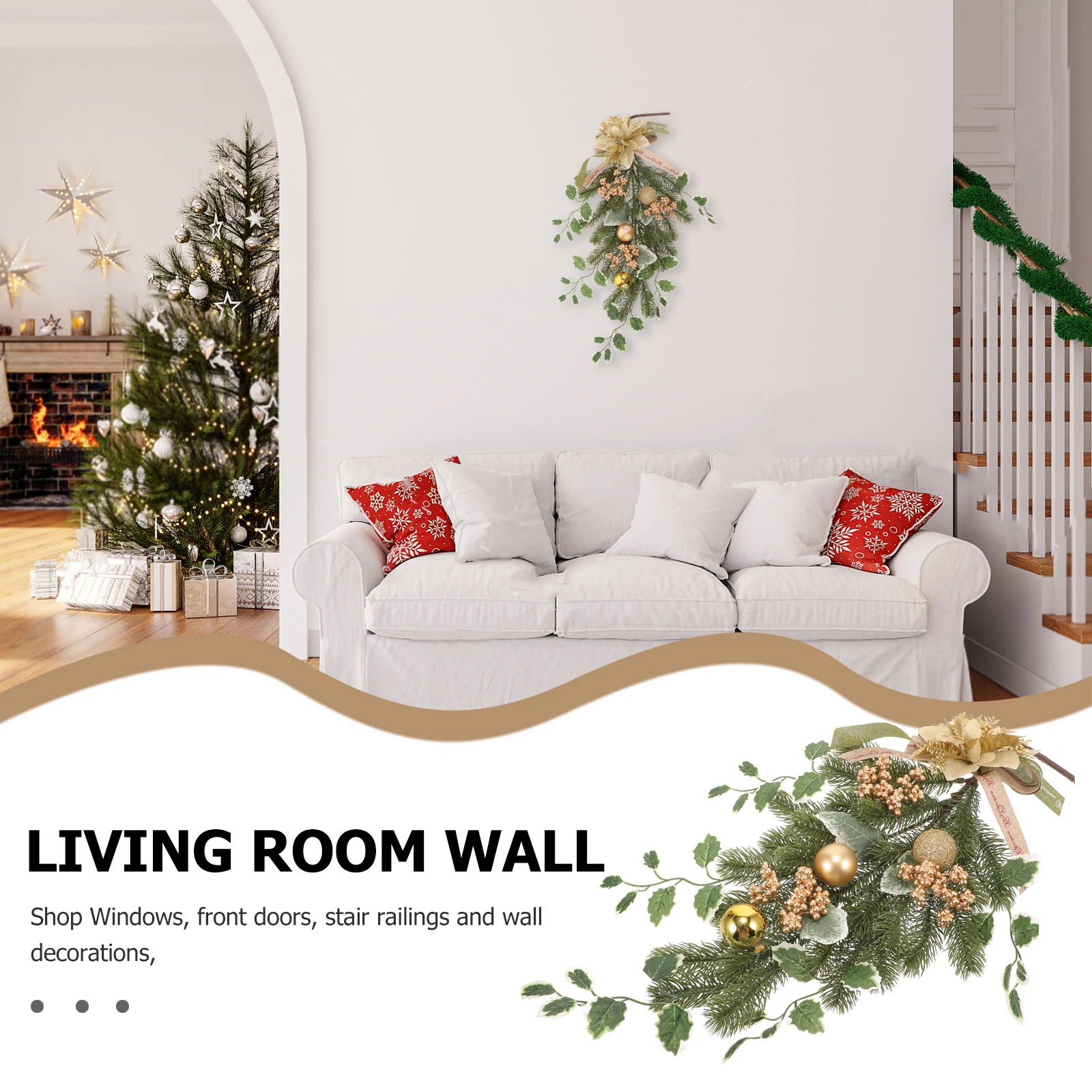 Golden Christmas Flowers Hanging Upside down Tree Artificial Wreath Indoor Pe Wall
Golden Christmas Flowers Hanging Upside down Tree Artificial Wreath Indoor Pe Wall