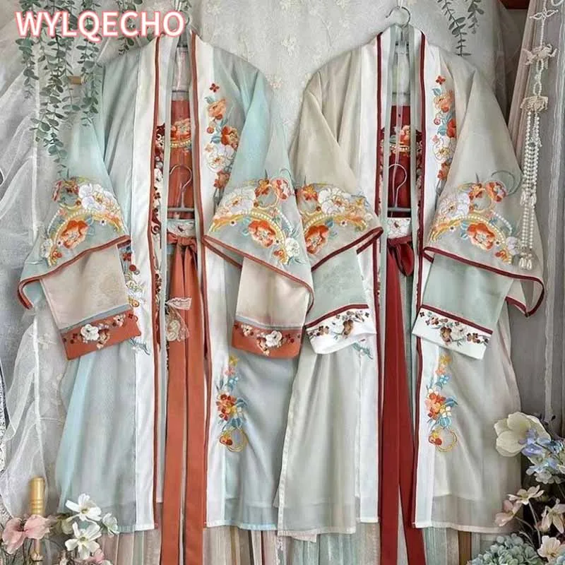 2023 Hanfu Dress Women Ancient Chinese Traditional Embroidery Hanfu Female Fairy Cosplay Costume Summer Beige&Blue Hanfu Dress
2023 Hanfu Dress Women Ancient Chinese Traditional Embroidery Hanfu Female Fairy Cosplay Costume Summer Beige&Blue Hanfu Dress