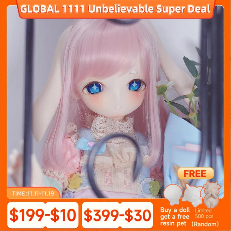 BJD Doll Shuga Fairy Rondo 1/4 Resin Toys for Kids Surprise Gift for Girls Doll Anime Figure Rabbit Doudou Cute Baby Doll
BJD Doll Shuga Fairy Rondo 1/4 Resin Toys for Kids Surprise Gift for Girls Doll Anime Figure Rabbit Doudou Cute Baby Doll