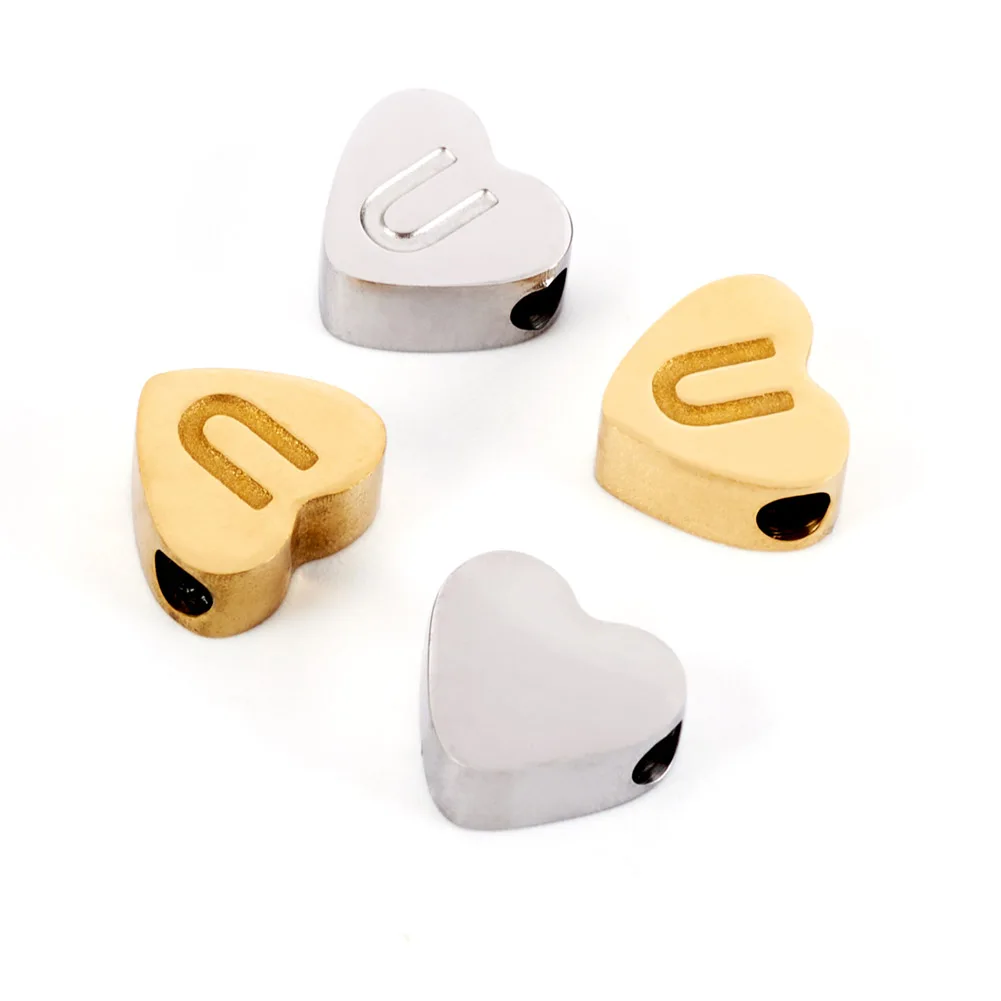 4pcs Stainless Steel Heart Bead Golden Silver Color Spacer Beads for Bracelet Necklace Chain DIY Jewelry Making Findings
4pcs Stainless Steel Heart Bead Golden Silver Color Spacer Beads for Bracelet Necklace Chain DIY Jewelry Making Findings