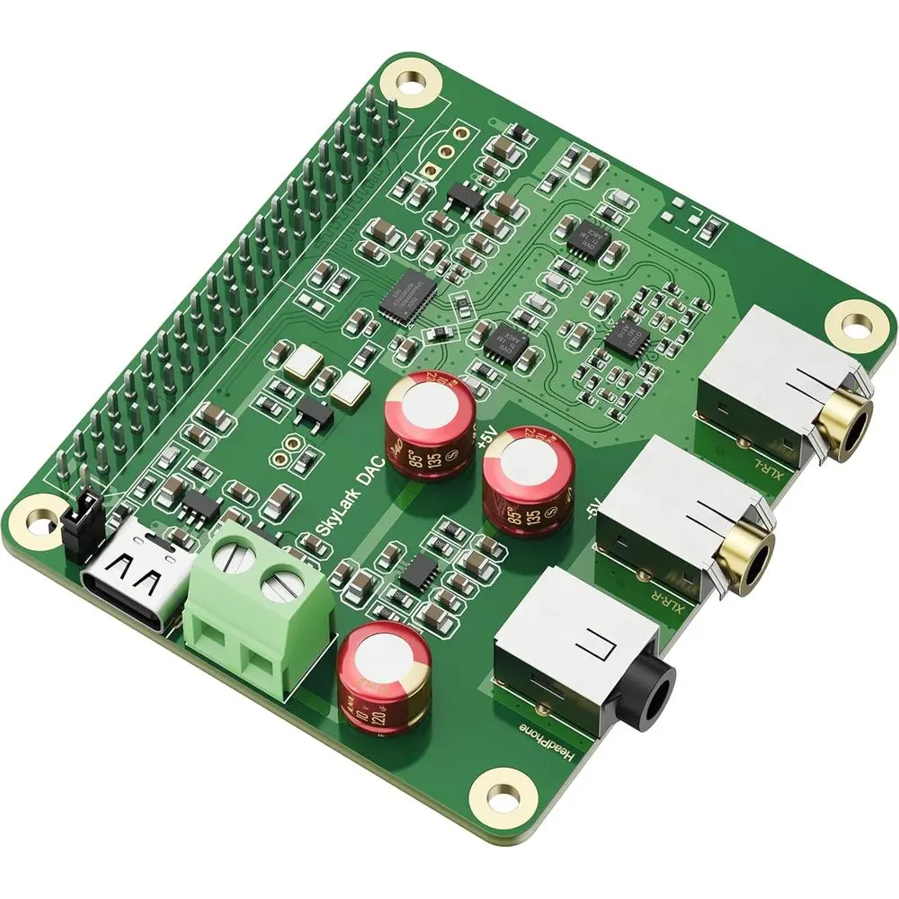 High-Resolution 384kHz/32bit DSD512 DAC Converter with Balanced Output for Raspberry Pi 3/4/5/Zero
High-Resolution 384kHz/32bit DSD512 DAC Converter with Balanced Output for Raspberry Pi 3/4/5/Zero
