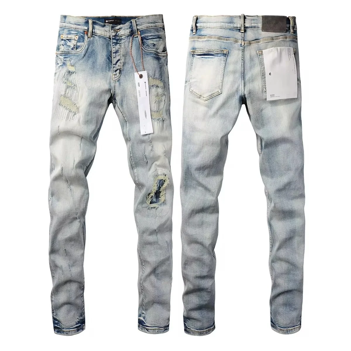 trend Purples Jeans men Fashion top quality High Street Blue Patch Repair Low Rise Skinny Denim brand pants
trend Purples Jeans men Fashion top quality High Street Blue Patch Repair Low Rise Skinny Denim brand pants