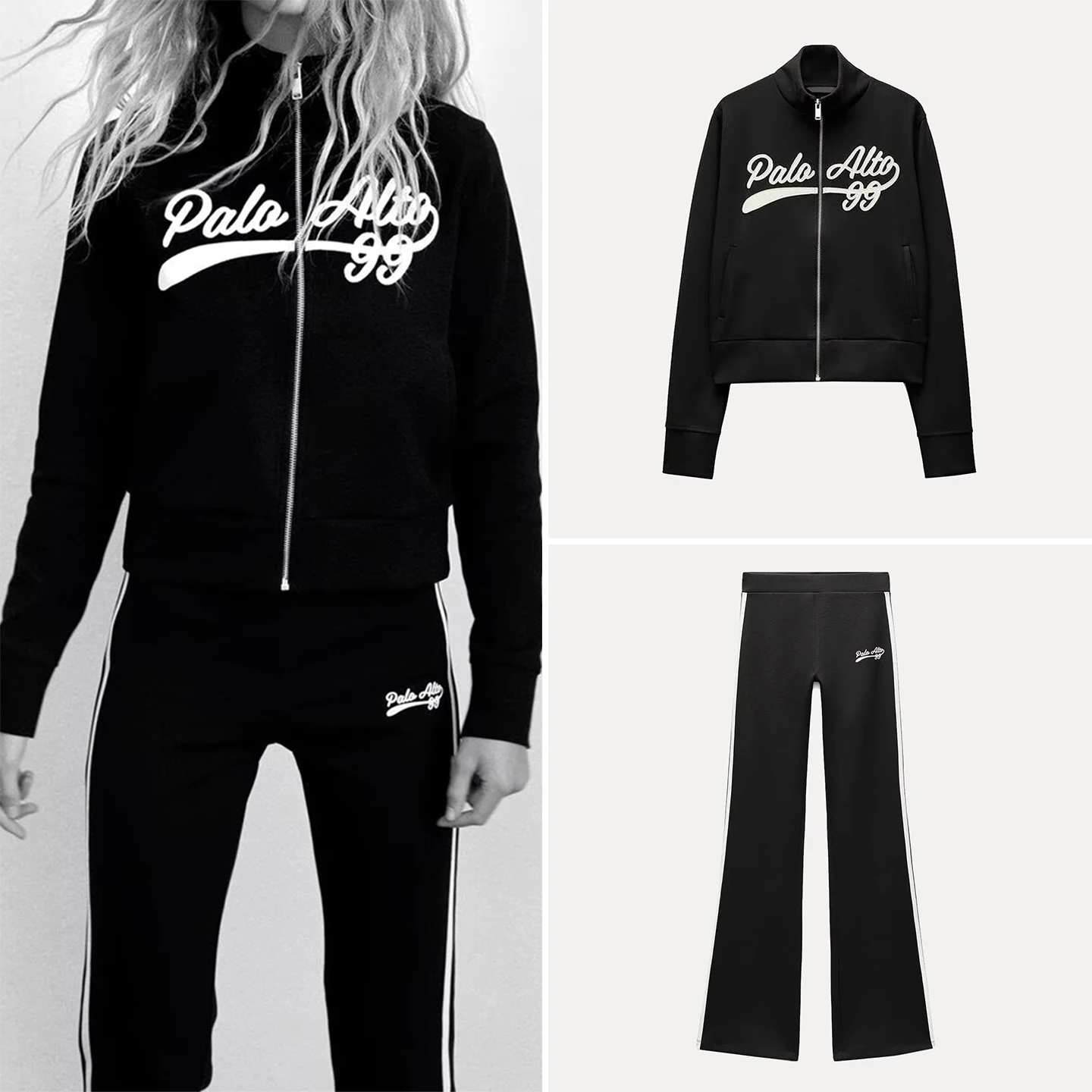 Z Women's College Sle Embroidered Jaet And Flared Pants Faion Set Long Sve Casual Wear for All Seasons
Z Women's College Sle Embroidered Jaet And Flared Pants Faion Set Long Sve Casual Wear for All Seasons