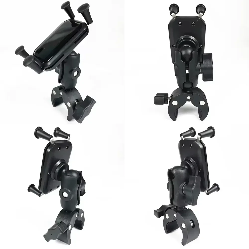 1" Ball Heavy-Duty Motorcycle Bicycle Mobile Phone Bracket 360 Rotating Adjustable Height Quad Rubber-Tip Grip Unshakable ABS
1" Ball Heavy-Duty Motorcycle Bicycle Mobile Phone Bracket 360 Rotating Adjustable Height Quad Rubber-Tip Grip Unshakable ABS