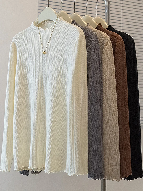 Женский трикотаж больших размеров, базовый слой с высоким воротником, модный топ из дерева, осень-зима, новинка, базовый
Женский трикотаж больших размеров, базовый слой с высоким воротником, модный топ из дерева, осень-зима, новинка, базовый