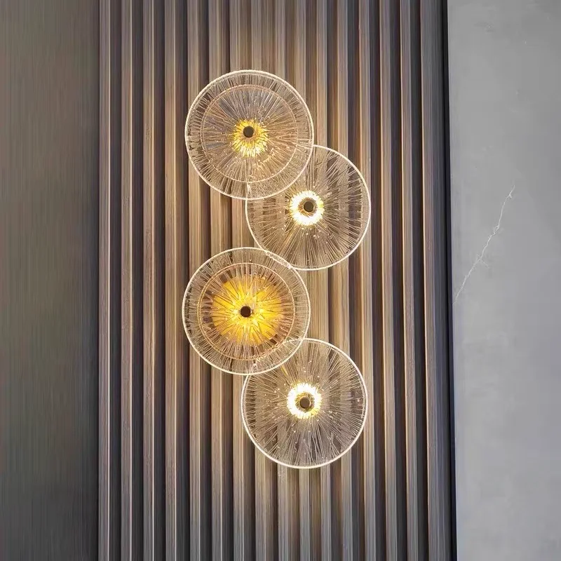Modern Light Luxury Circular Art Glass Wall Lamp Minimalist Designer Creative Lighting for Bedroom Hallway Living Room Decor
Modern Light Luxury Circular Art Glass Wall Lamp Minimalist Designer Creative Lighting for Bedroom Hallway Living Room Decor