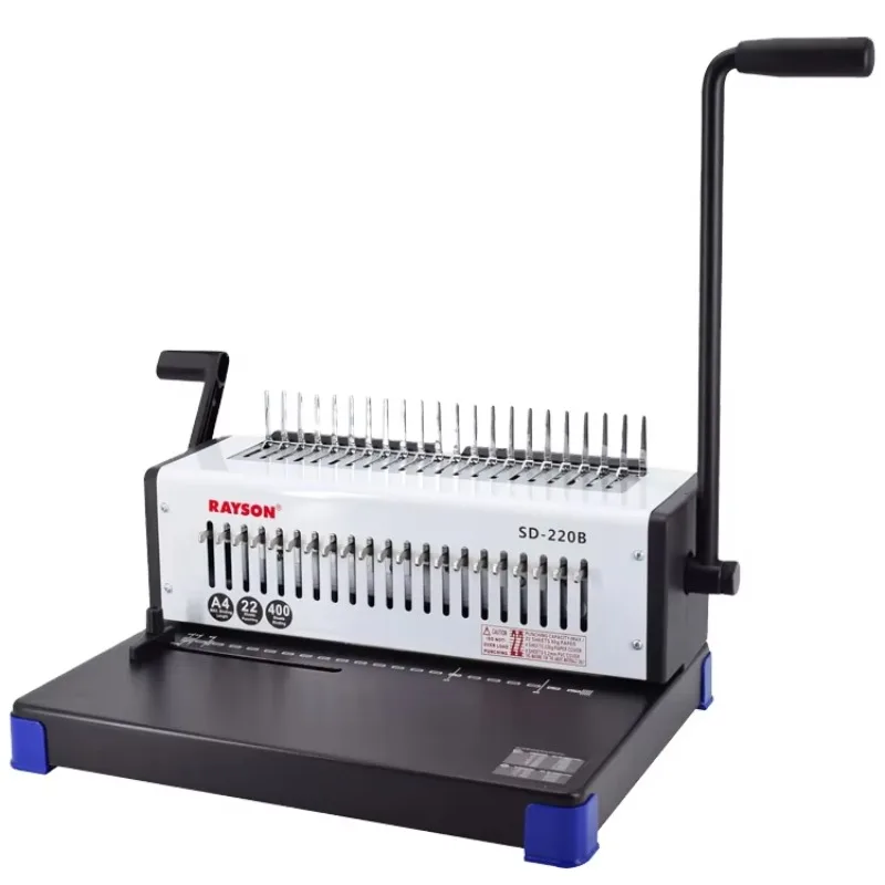 Factory Manual Comb Binder SD-220B Office A3A4 Rubber Ring A5 Manual Comb Binding Machine
Factory Manual Comb Binder SD-220B Office A3A4 Rubber Ring A5 Manual Comb Binding Machine
