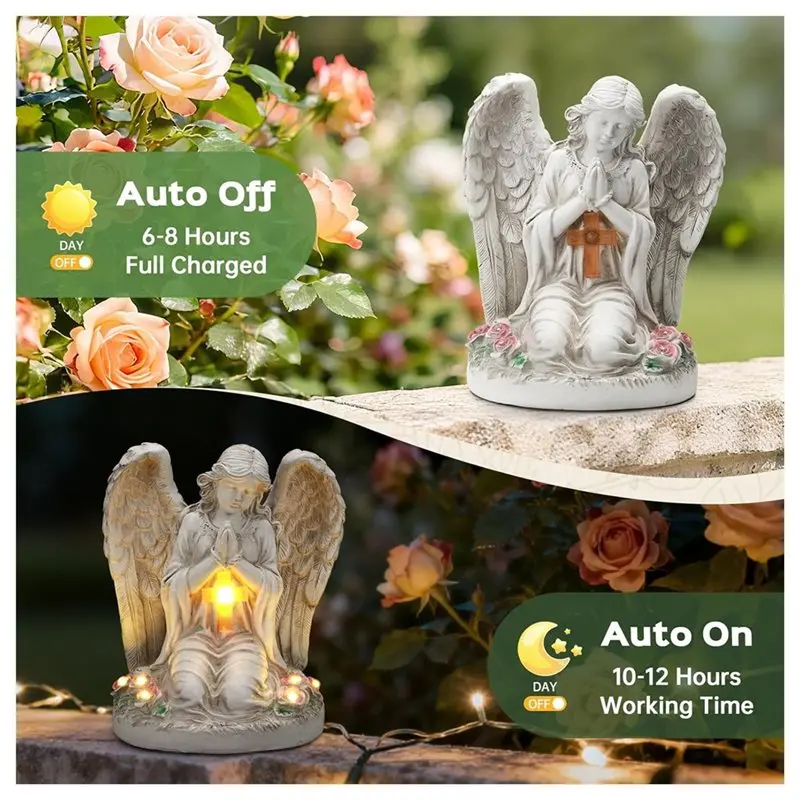 A11I Solar Angel Garden Statue Outdoor Decor Cemetery Decorations For Grave Praying Angel Figurines With LED Light
A11I Solar Angel Garden Statue Outdoor Decor Cemetery Decorations For Grave Praying Angel Figurines With LED Light