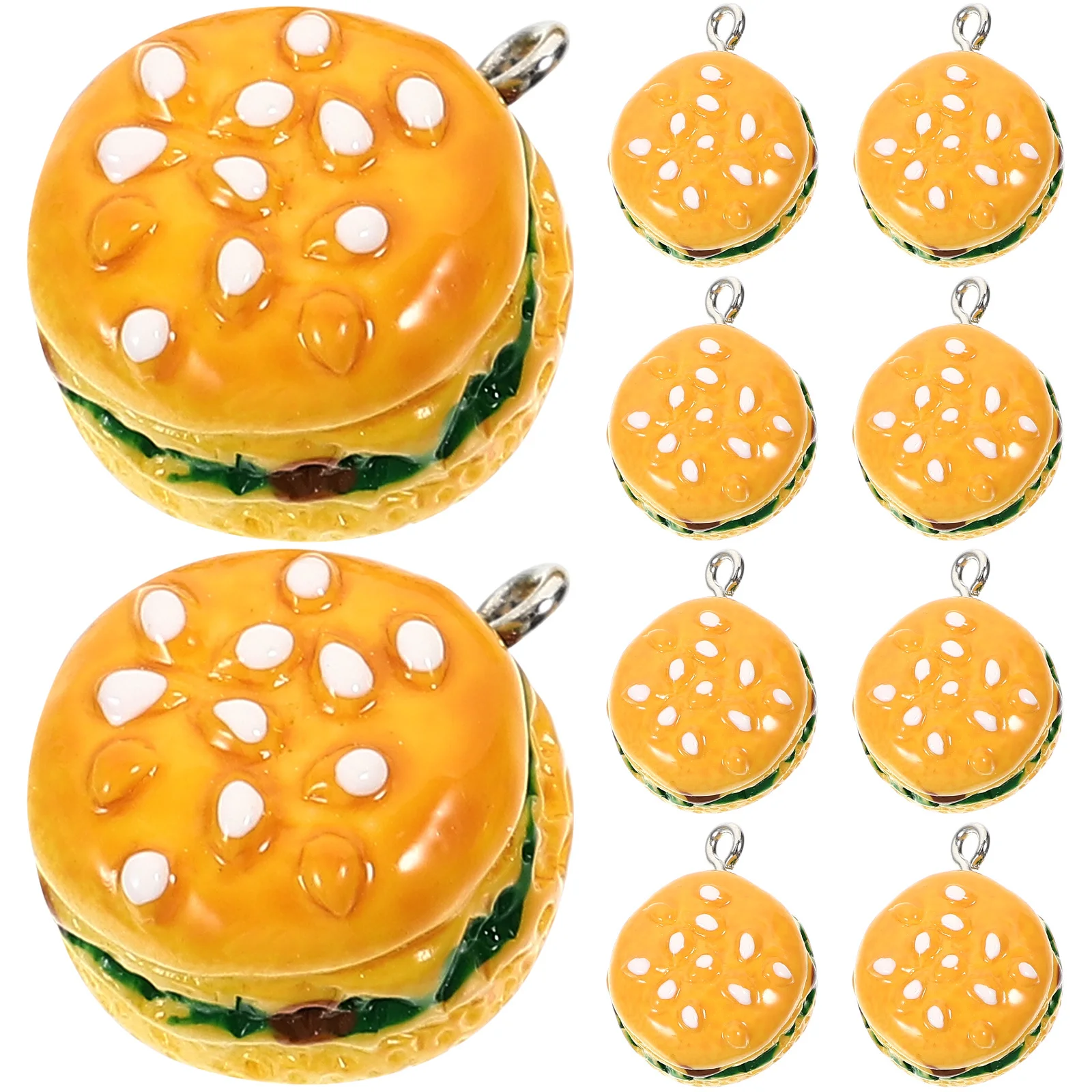 10pcs Hamburger Resin Pendant Cute Charms Diy Jewelry Keychain Decor For Bag Lightweight Portable Charm Gift Diy Ornament
10pcs Hamburger Resin Pendant Cute Charms Diy Jewelry Keychain Decor For Bag Lightweight Portable Charm Gift Diy Ornament