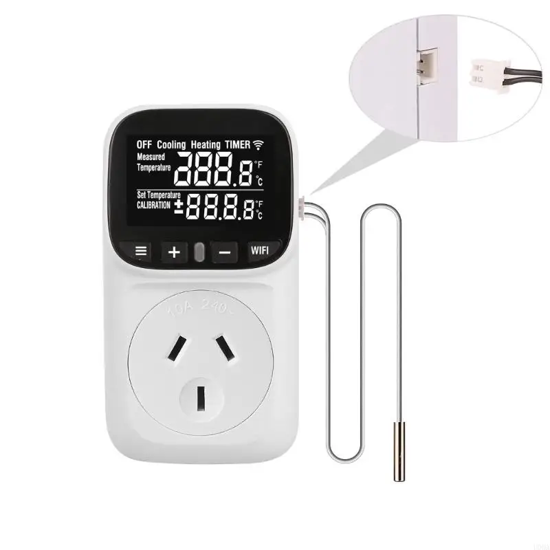 Heating Cooling Thermostat With Timer Switches Easy to Use Pluggable Thermostat
Heating Cooling Thermostat With Timer Switches Easy to Use Pluggable Thermostat
