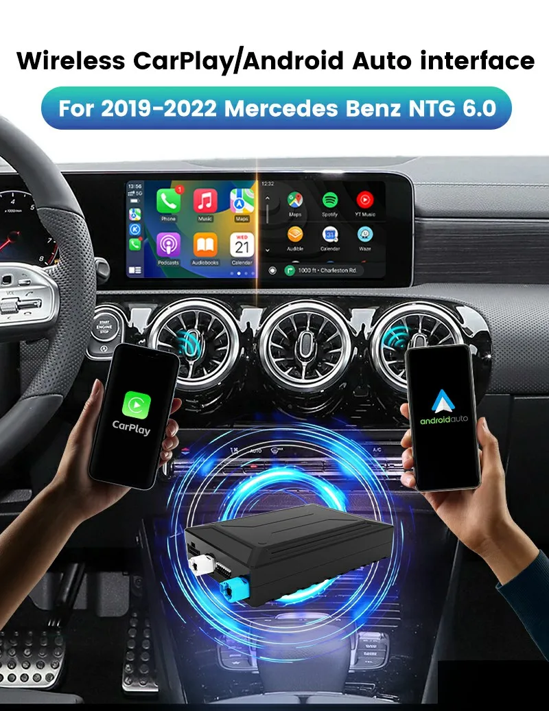 CarPlay Android Auto Interface Box for Mercedes Benz A Class GLB Class 2019-2022 with Original Screen
CarPlay Android Auto Interface Box for Mercedes Benz A Class GLB Class 2019-2022 with Original Screen
