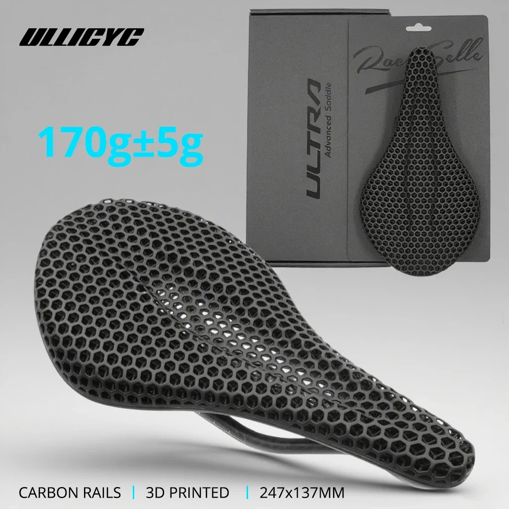 ULLICYC 3D Printed Full Carbon Bike Saddle SuperLight 170g 247x137mm Road Saddle MTB Saddles Racing Bicycle Saddle Cushion
ULLICYC 3D Printed Full Carbon Bike Saddle SuperLight 170g 247x137mm Road Saddle MTB Saddles Racing Bicycle Saddle Cushion