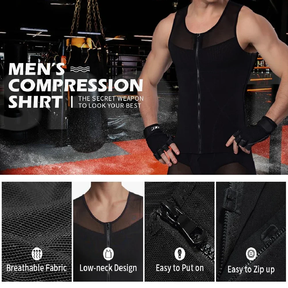 Men Compression Shapewear Vest Slimming Tummy Control Corset Abdomen Belly Shaper Waist Cincher Sports Undershirt
Men Compression Shapewear Vest Slimming Tummy Control Corset Abdomen Belly Shaper Waist Cincher Sports Undershirt