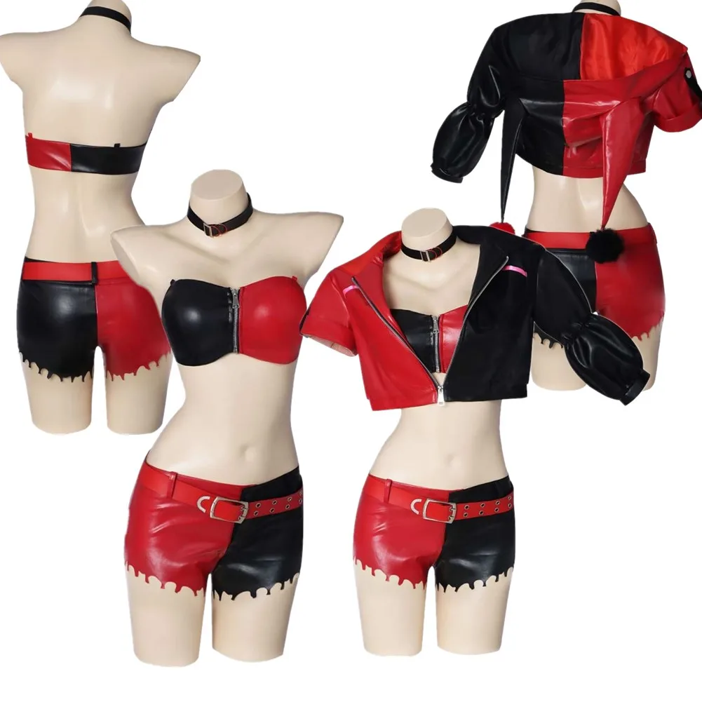 Quinzel Cosplay Swimsuit Clown Costume Female Bikini Swimwear Summer Beach Clothing Outfits Halloween Carnival Party Role Suit
Quinzel Cosplay Swimsuit Clown Costume Female Bikini Swimwear Summer Beach Clothing Outfits Halloween Carnival Party Role Suit