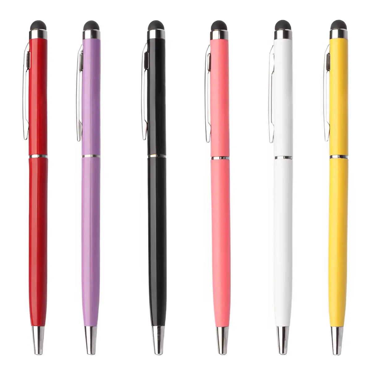 6 Pieces Phone Stylus Pens for Touch Screens, 2 in 1 Tablet Stylus Pen with Black Ballpoint Pens, Compatible with iPad iPhone
6 Pieces Phone Stylus Pens for Touch Screens, 2 in 1 Tablet Stylus Pen with Black Ballpoint Pens, Compatible with iPad iPhone