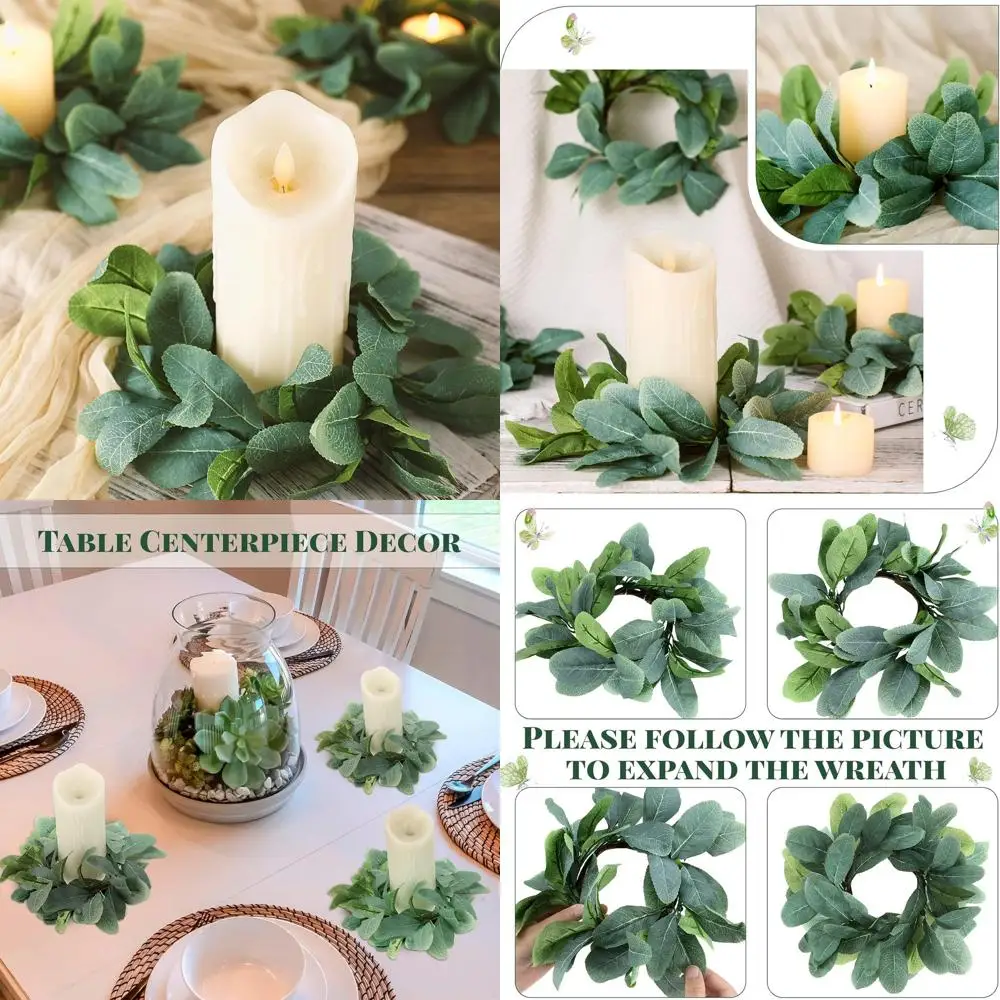 Набор из 20 искусственных кольцевых венков из эвкалипта, зеленые листья для гирлянд в богемном стиле и свадебных декораций
Набор из 20 искусственных кольцевых венков из эвкалипта, зеленые листья для гирлянд в богемном стиле и свадебных декораций