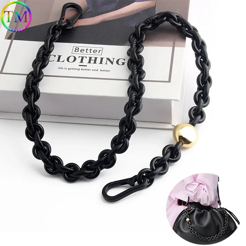 1/5/10PCS 62cm Long Black Acrylic Drawstring Bag Chain For Women Handbag Handles Shoulder Straps Chains Lanyard Accessories
1/5/10PCS 62cm Long Black Acrylic Drawstring Bag Chain For Women Handbag Handles Shoulder Straps Chains Lanyard Accessories