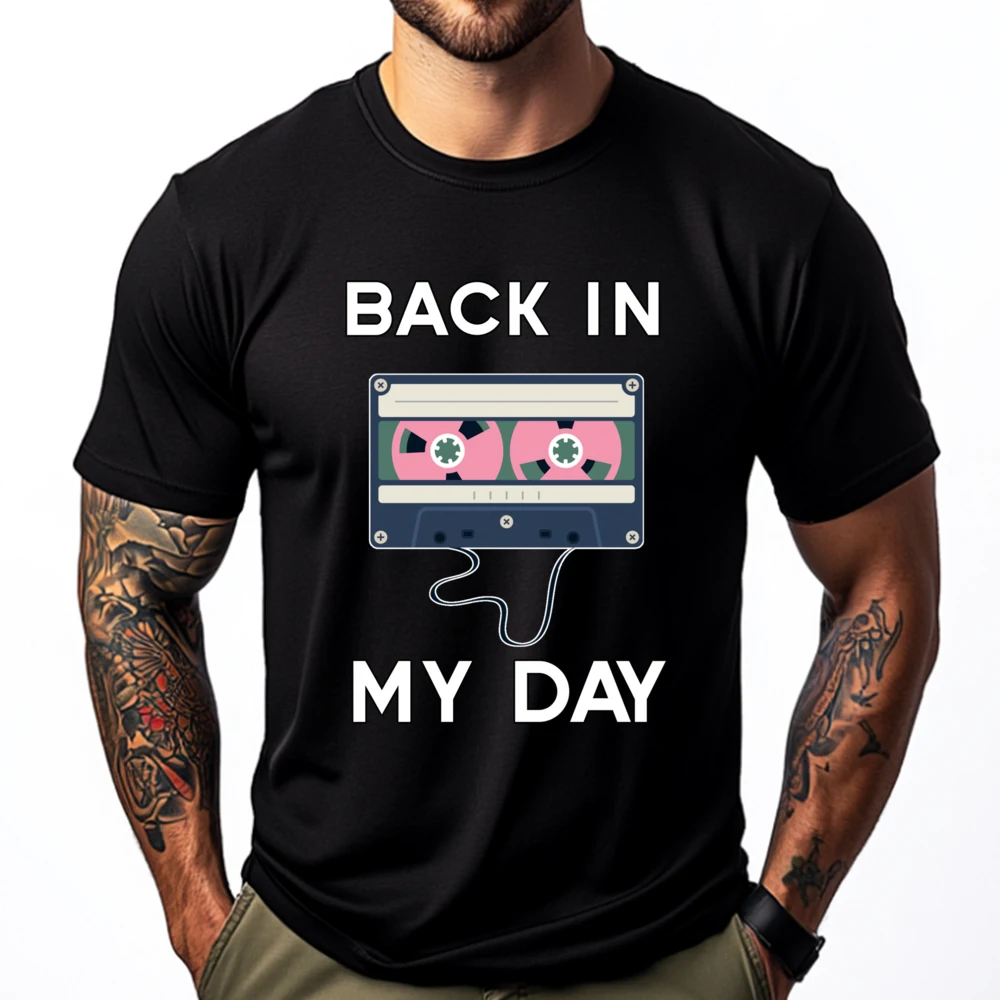 Back In My Day Classic Audio Cassette Tape T Shirts For Men Camisas De Hombre Print Clothing Graphic Tee Shirt
Back In My Day Classic Audio Cassette Tape T Shirts For Men Camisas De Hombre Print Clothing Graphic Tee Shirt