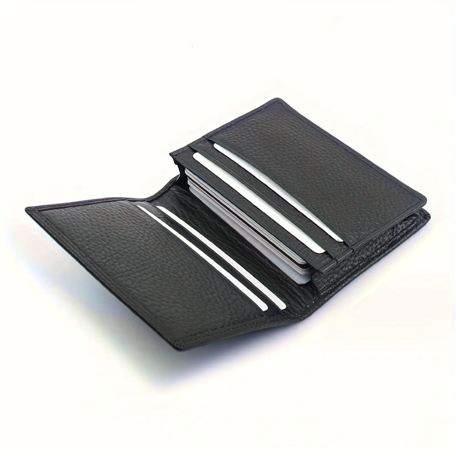 Classic Durable Business Card Holder, Multi-layer Clutch in Lychee Pattern Cowhide Leather for Large Capacity Credit and ID Card
Classic Durable Business Card Holder, Multi-layer Clutch in Lychee Pattern Cowhide Leather for Large Capacity Credit and ID Card