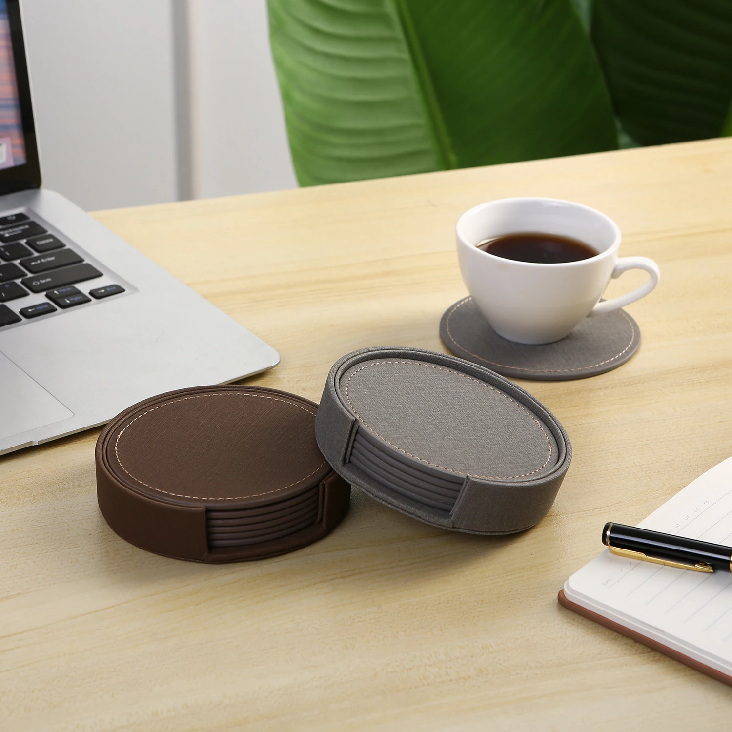 WOTOR 6PCS Wood Grain Leather Coasters Waterproof Heat Resistant Non Stick Placemats Tea Coffee Cup Home Bar Counter Home Decor
WOTOR 6PCS Wood Grain Leather Coasters Waterproof Heat Resistant Non Stick Placemats Tea Coffee Cup Home Bar Counter Home Decor