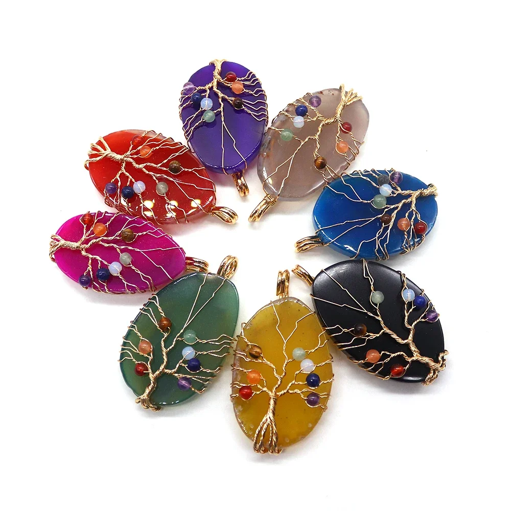 Exquisite Natural Stone Oval Colorful Agate Hand-wired Single-hole Pendant DIY Jewelry Accessories for Necklaces and Bracelets
Exquisite Natural Stone Oval Colorful Agate Hand-wired Single-hole Pendant DIY Jewelry Accessories for Necklaces and Bracelets