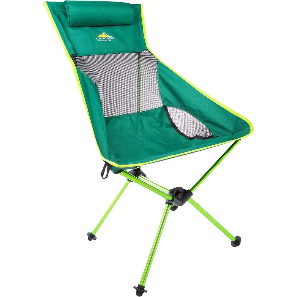 Portable High-Back Folding Camp Chair with Side Rest and Carry Bag - Green
Portable High-Back Folding Camp Chair with Side Rest and Carry Bag - Green