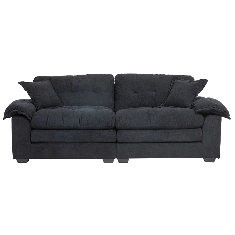 84 Convertible Modern Sofa Double Sofa Deep Seat with Two Cushions Memory Sponge Living Room Apartment Office Lounge - Black
84 Convertible Modern Sofa Double Sofa Deep Seat with Two Cushions Memory Sponge Living Room Apartment Office Lounge - Black