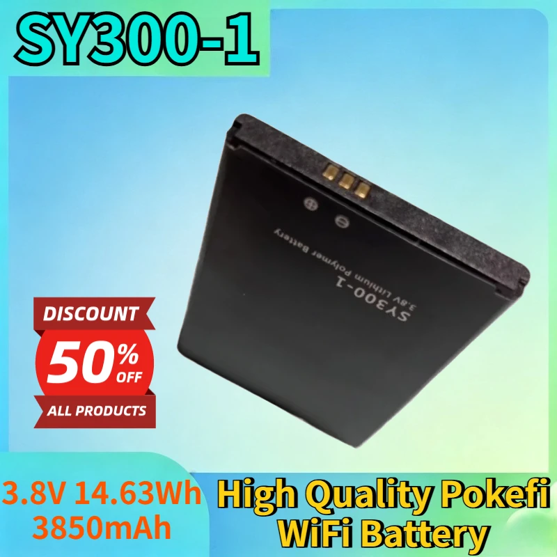 Newest SY300-1 3.8V 14.63Wh 3850mAh Li-ion Rechargeable Battery for SmartGo Global 4G SG-PWF39 High Quality Pokefi WiFi Battery
Newest SY300-1 3.8V 14.63Wh 3850mAh Li-ion Rechargeable Battery for SmartGo Global 4G SG-PWF39 High Quality Pokefi WiFi Battery