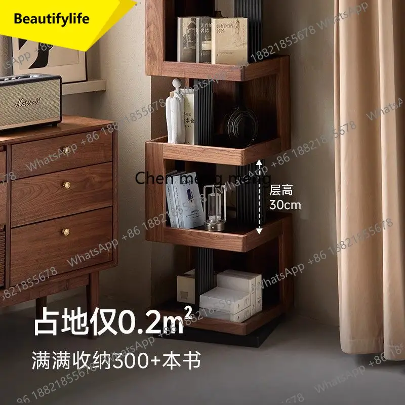 01A North American black walnut rotating bookcase corner bookshelf Nordic living room bedroom simple display shelf
01A North American black walnut rotating bookcase corner bookshelf Nordic living room bedroom simple display shelf