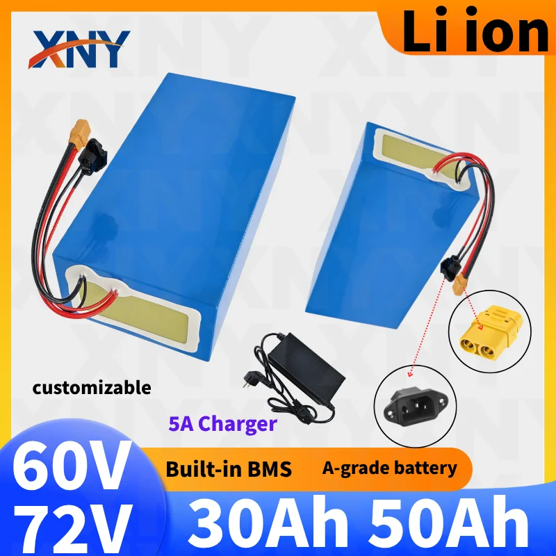 XNY 72V 5000W High Capacity Lithium Ion Battery for Two-Wheeler Citycoco Golf Cart EV 30Ah 50Ah 60V Backup Power 800W 10KW 14KW
XNY 72V 5000W High Capacity Lithium Ion Battery for Two-Wheeler Citycoco Golf Cart EV 30Ah 50Ah 60V Backup Power 800W 10KW 14KW