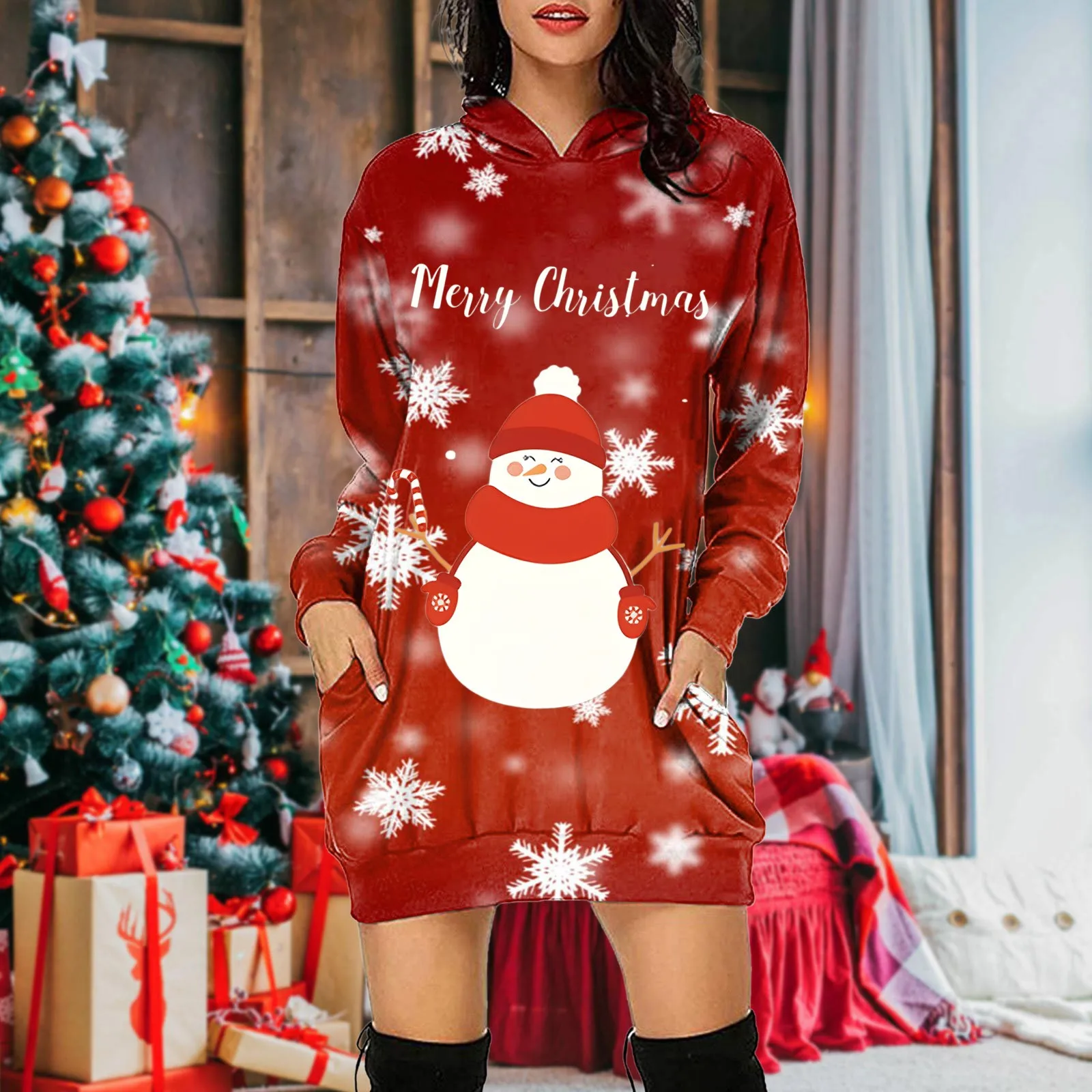 Christmas Print Hoodie Dresses For Women 2024 Autumn New In Hoodies & Sweatshirts Elegant Long Sleeves Party Hoodie Sweatshirt
Christmas Print Hoodie Dresses For Women 2024 Autumn New In Hoodies & Sweatshirts Elegant Long Sleeves Party Hoodie Sweatshirt