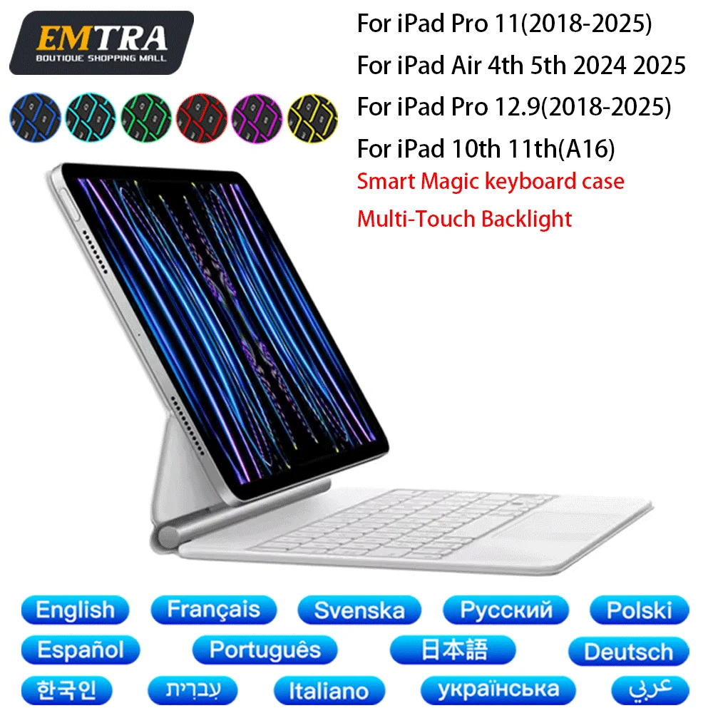 Magic Keyboard for ipad 10th 11th 10.9 inch Air 4 5 Por 11 Generation 12.9 13 inch 6th 5th 4th 3rd Bluetooth Magnetic Smart Cove
Magic Keyboard for ipad 10th 11th 10.9 inch Air 4 5 Por 11 Generation 12.9 13 inch 6th 5th 4th 3rd Bluetooth Magnetic Smart Cove