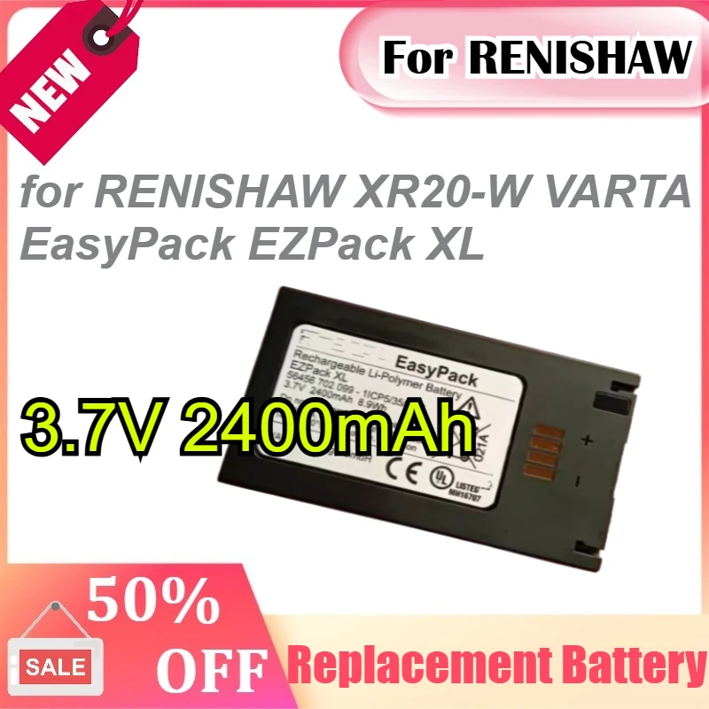 3.7V 2400mAh for RENISHAW XR20-W VARTA EasyPack EZPack XL Replacement Battery
3.7V 2400mAh for RENISHAW XR20-W VARTA EasyPack EZPack XL Replacement Battery