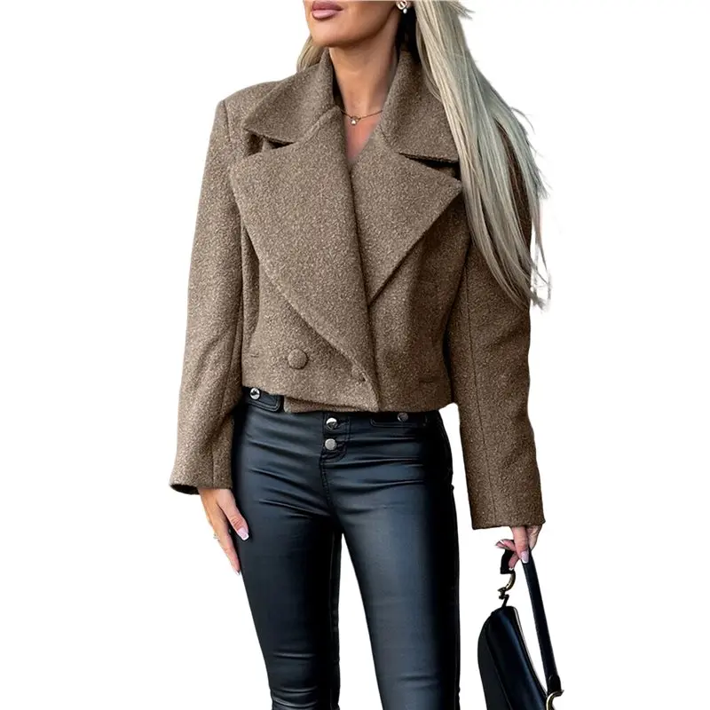 A19Q-Female Crop Pea Coat Wool Blend Office Work Lapel Collar Short Winter Jacket Trench Coat
A19Q-Female Crop Pea Coat Wool Blend Office Work Lapel Collar Short Winter Jacket Trench Coat