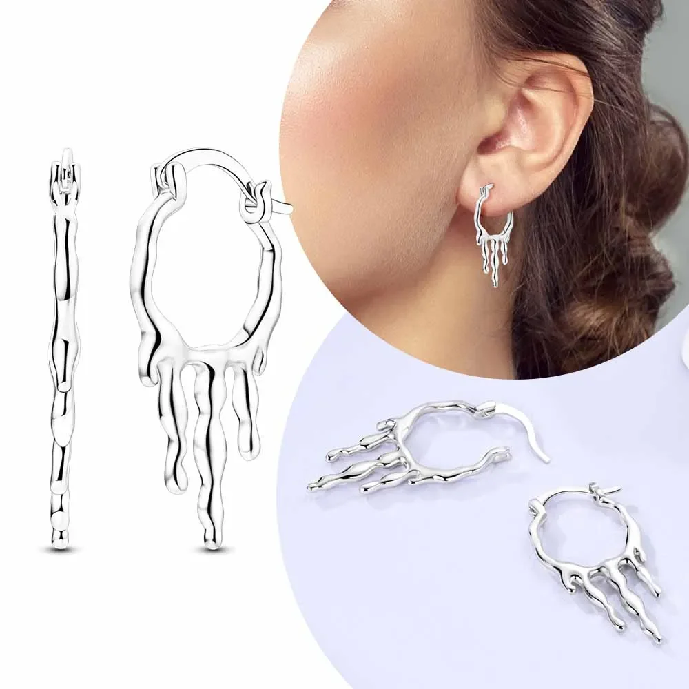 Original 925 Earrings Liquid Metal Ear Loops Fine Anniversary Gift Women Jewelry Delicate Accessories
Original 925 Earrings Liquid Metal Ear Loops Fine Anniversary Gift Women Jewelry Delicate Accessories
