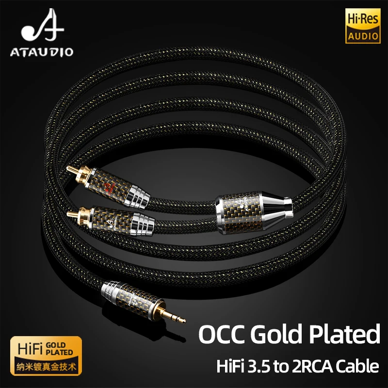 HiFi 3.5 to 2RCA Audio Cable Hi-end OCC Gold Plated Cable for Phone Computer Amplifier 3.5mm to Dual RCA Cable
HiFi 3.5 to 2RCA Audio Cable Hi-end OCC Gold Plated Cable for Phone Computer Amplifier 3.5mm to Dual RCA Cable