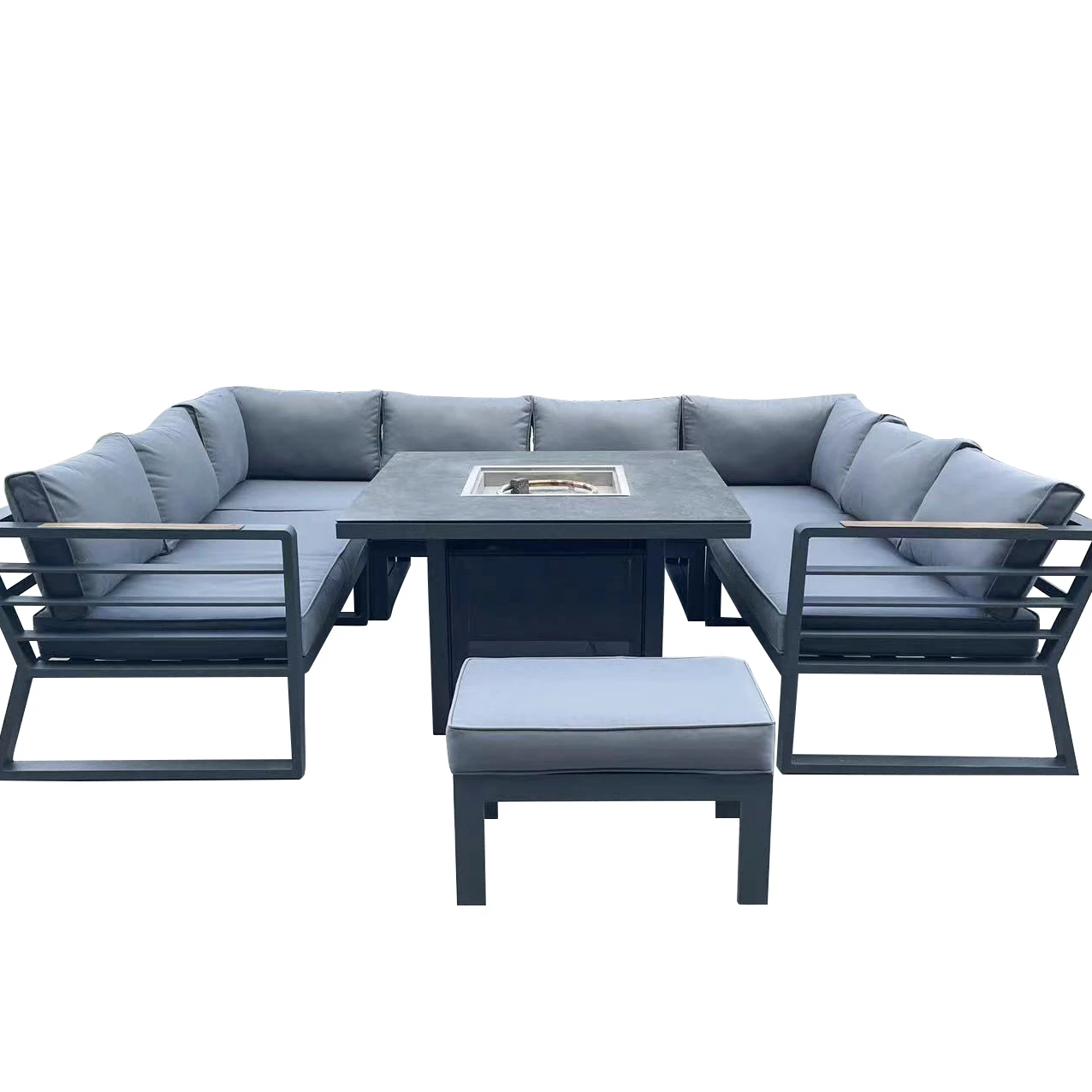 OR-Outdoor Powder Coated Aluminum Frame Corner Sofa with Fire Pit Set Outdoor Aluminum Sofa Set!
OR-Outdoor Powder Coated Aluminum Frame Corner Sofa with Fire Pit Set Outdoor Aluminum Sofa Set!