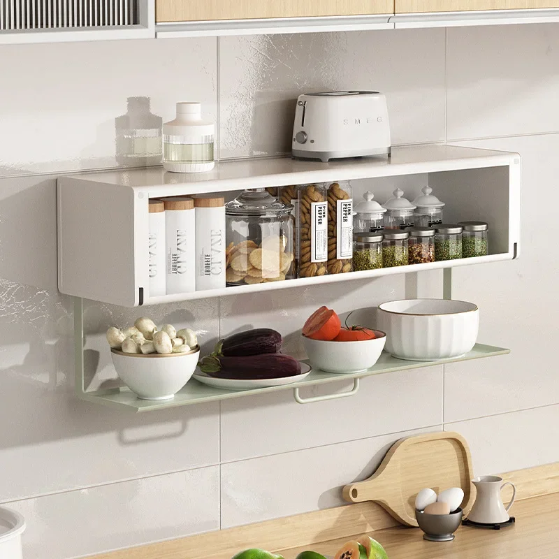 Kitchen rack, no punching, wall-mounted seasoning storage box wall, one multi-functional space capsule
Kitchen rack, no punching, wall-mounted seasoning storage box wall, one multi-functional space capsule