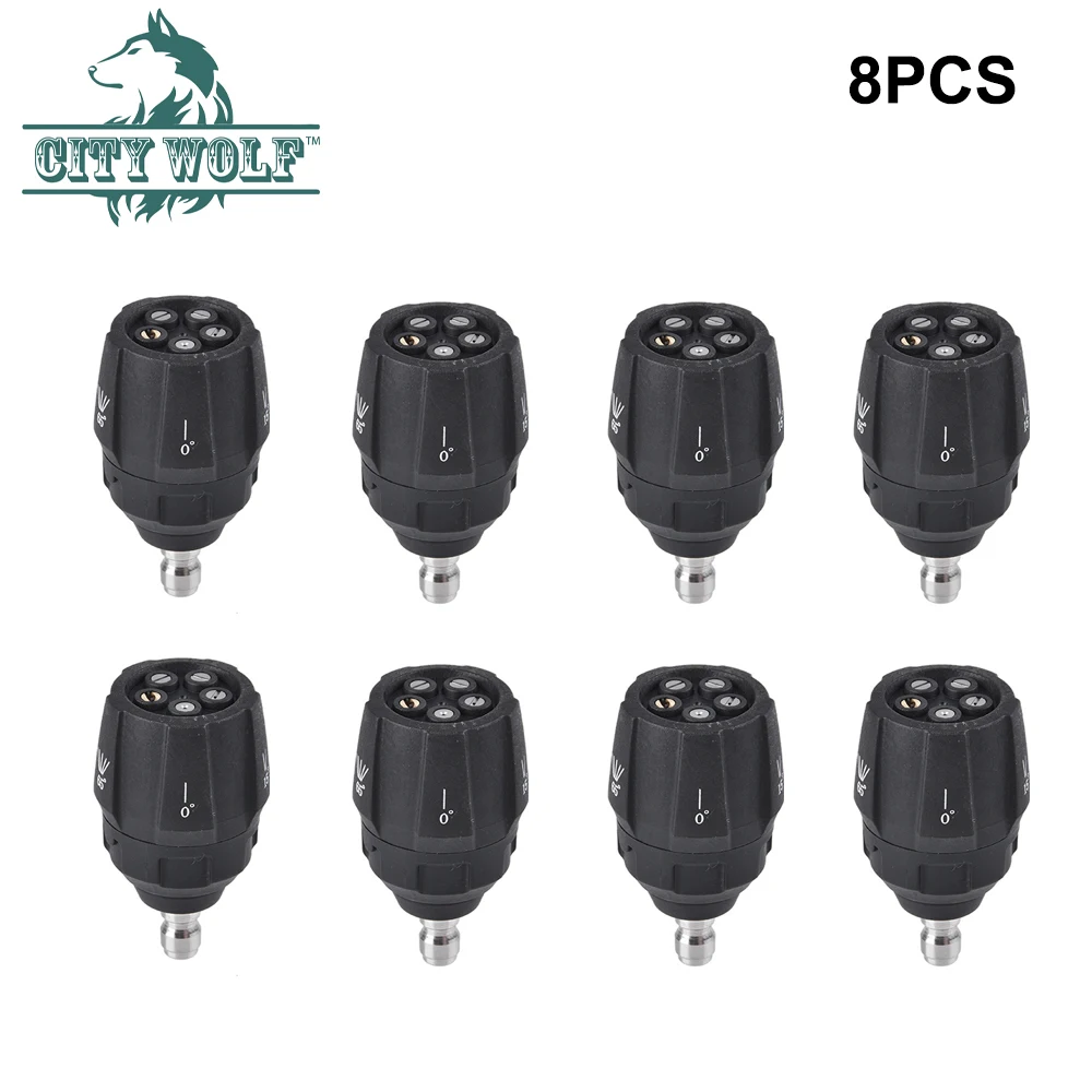 8PCS High Pressure Washer 5 in1 Nozzle Car Wash Gun Spray Nozzle G1/4 QC Adaptor Car Cleaning Gun Nozzle Wholesale City Wolf
8PCS High Pressure Washer 5 in1 Nozzle Car Wash Gun Spray Nozzle G1/4 QC Adaptor Car Cleaning Gun Nozzle Wholesale City Wolf
