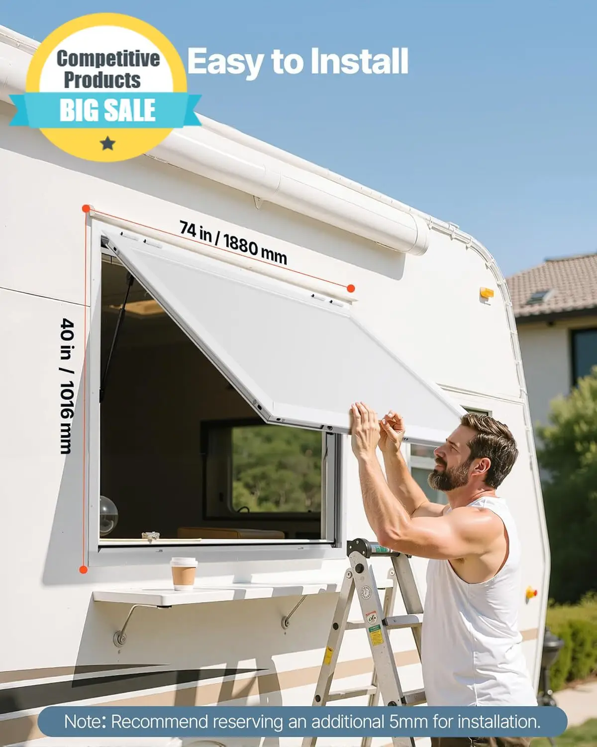 Substantial Concession Window Aluminum Alloy Frame Service Windows For Food Truck, Up To 85 Degrees Stand Serving Window With Aw
Substantial Concession Window Aluminum Alloy Frame Service Windows For Food Truck, Up To 85 Degrees Stand Serving Window With Aw