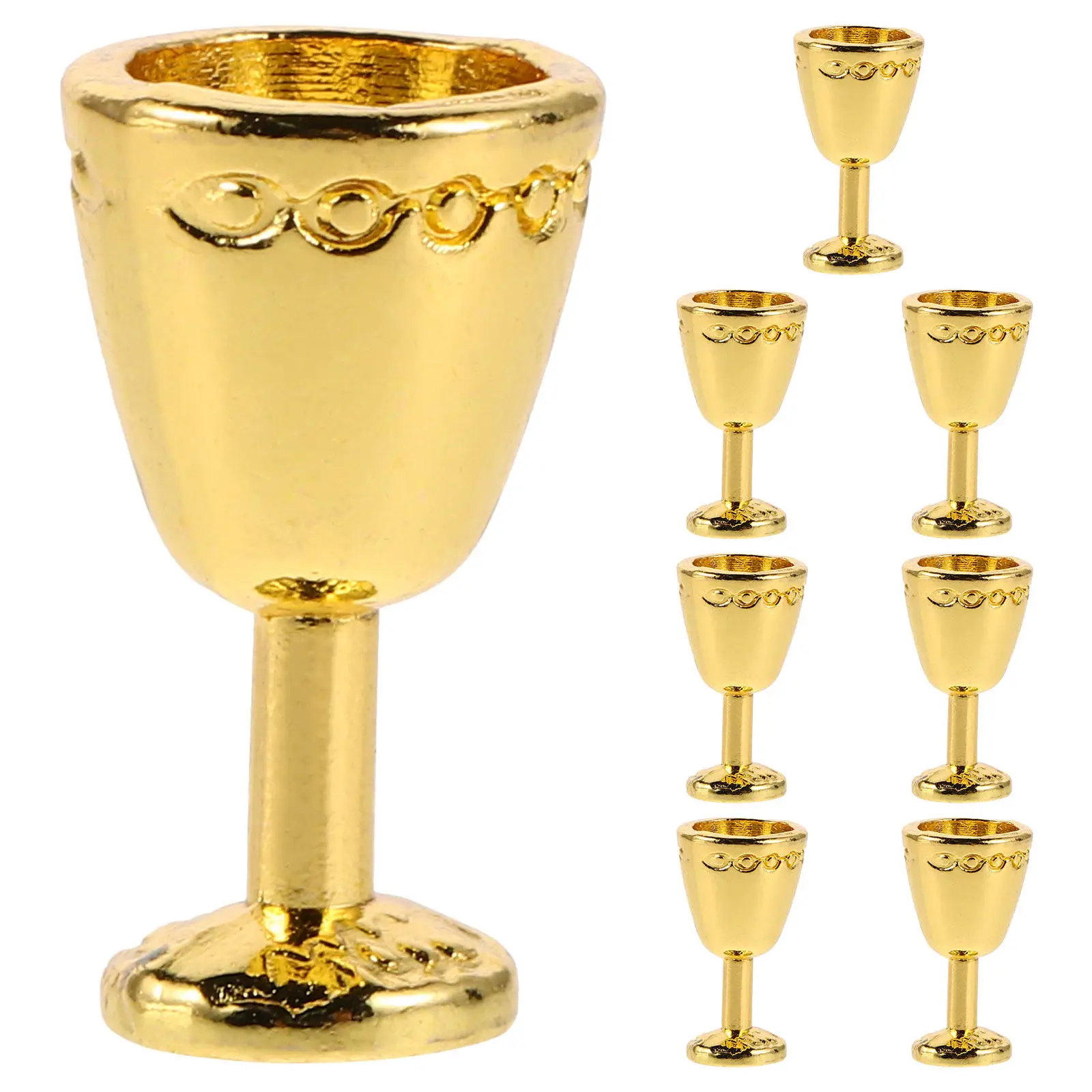 8Pcs Miniature Wine Goblet Cup Set Vintage Alloy Dollhouse Kitchen Accessories Embossed Tiny Drink Goblets for Miniature Party
8Pcs Miniature Wine Goblet Cup Set Vintage Alloy Dollhouse Kitchen Accessories Embossed Tiny Drink Goblets for Miniature Party
