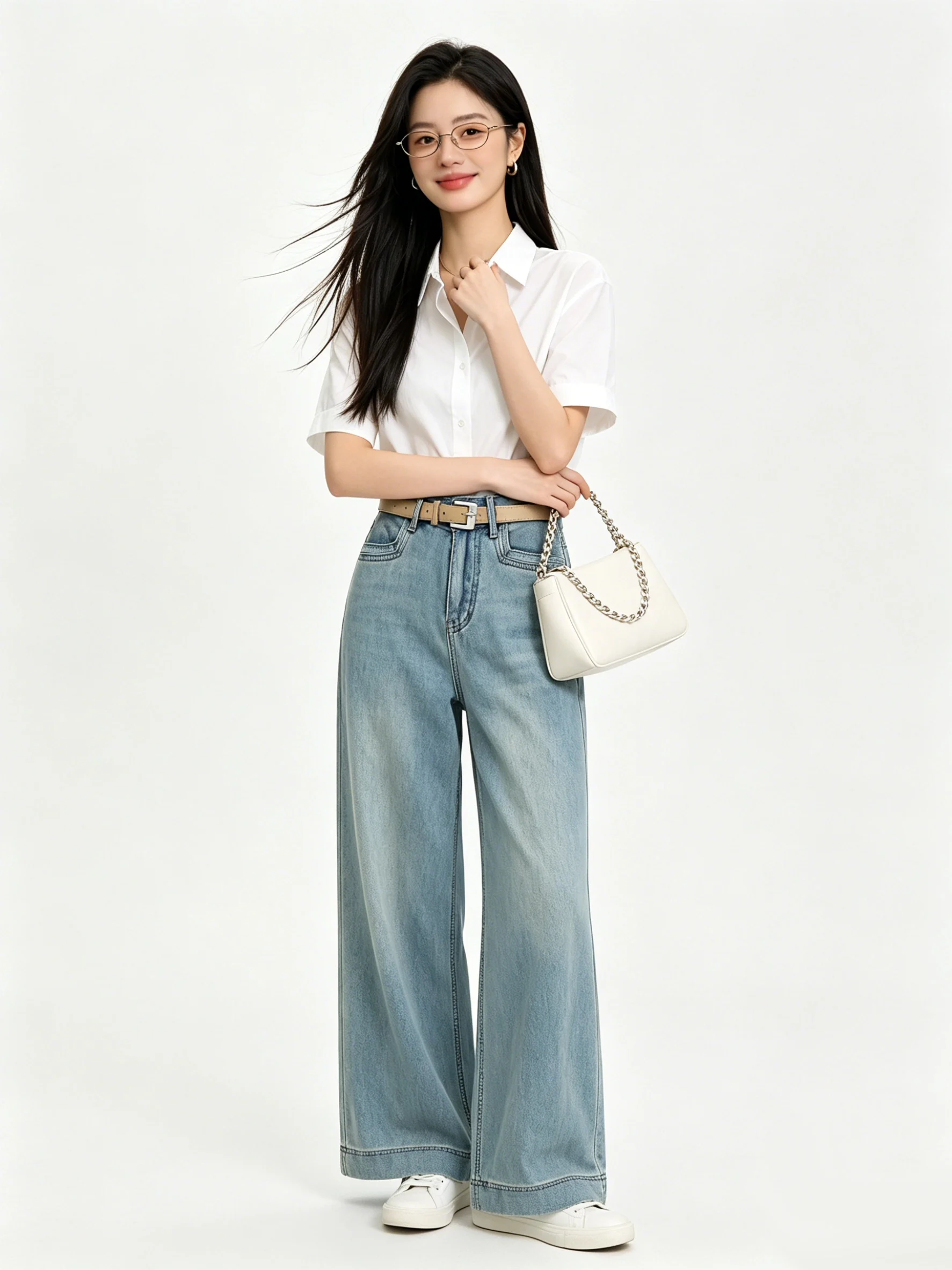 Retro Korean Hong Kong Style High Waist Loose Fit Blue Jeans Casual Washed out Spring Summer Denim Pants Women's Fashion
Retro Korean Hong Kong Style High Waist Loose Fit Blue Jeans Casual Washed out Spring Summer Denim Pants Women's Fashion