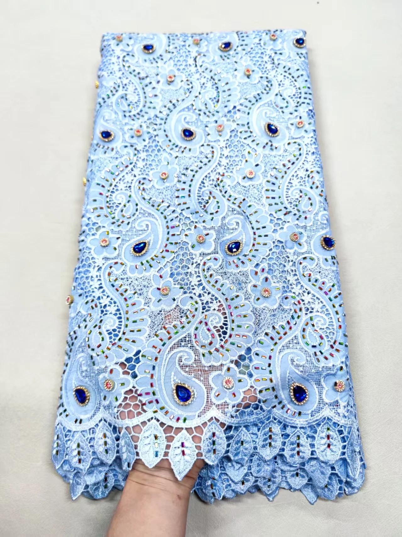African Tulle Lace Quilting Fabric,5 Yards Cotton Fabric by the Meter With Rhinestones, Suitable For Party Dresses Design
African Tulle Lace Quilting Fabric,5 Yards Cotton Fabric by the Meter With Rhinestones, Suitable For Party Dresses Design