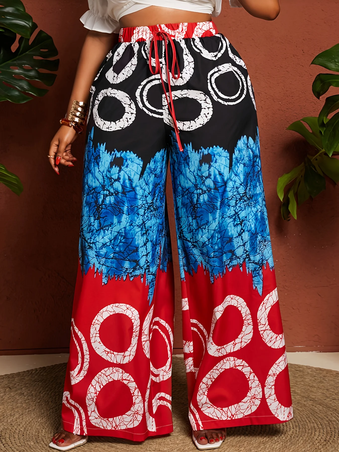 Plus-Size Women's Pants, New European and American Style, 3D Positioning Print Pattern, Elegant High-Waisted Wide-Leg Women's Trousers
Plus-Size Women's Pants, New European and American Style, 3D Positioning Print Pattern, Elegant High-Waisted Wide-Leg Women's Trousers