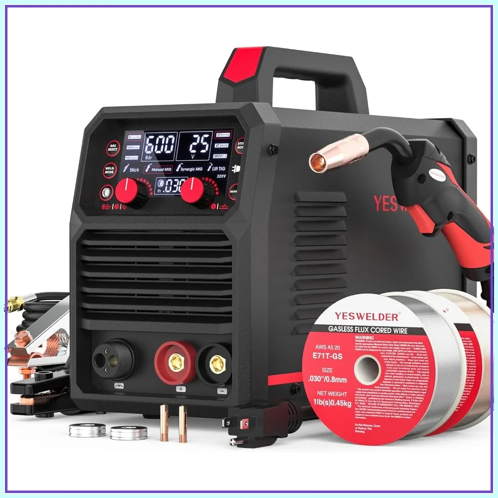140A MIG Welder, 110V/220V Dual Voltage, 4-in-1 Multiprocess with Large LED Display for Versatile Welding
140A MIG Welder, 110V/220V Dual Voltage, 4-in-1 Multiprocess with Large LED Display for Versatile Welding