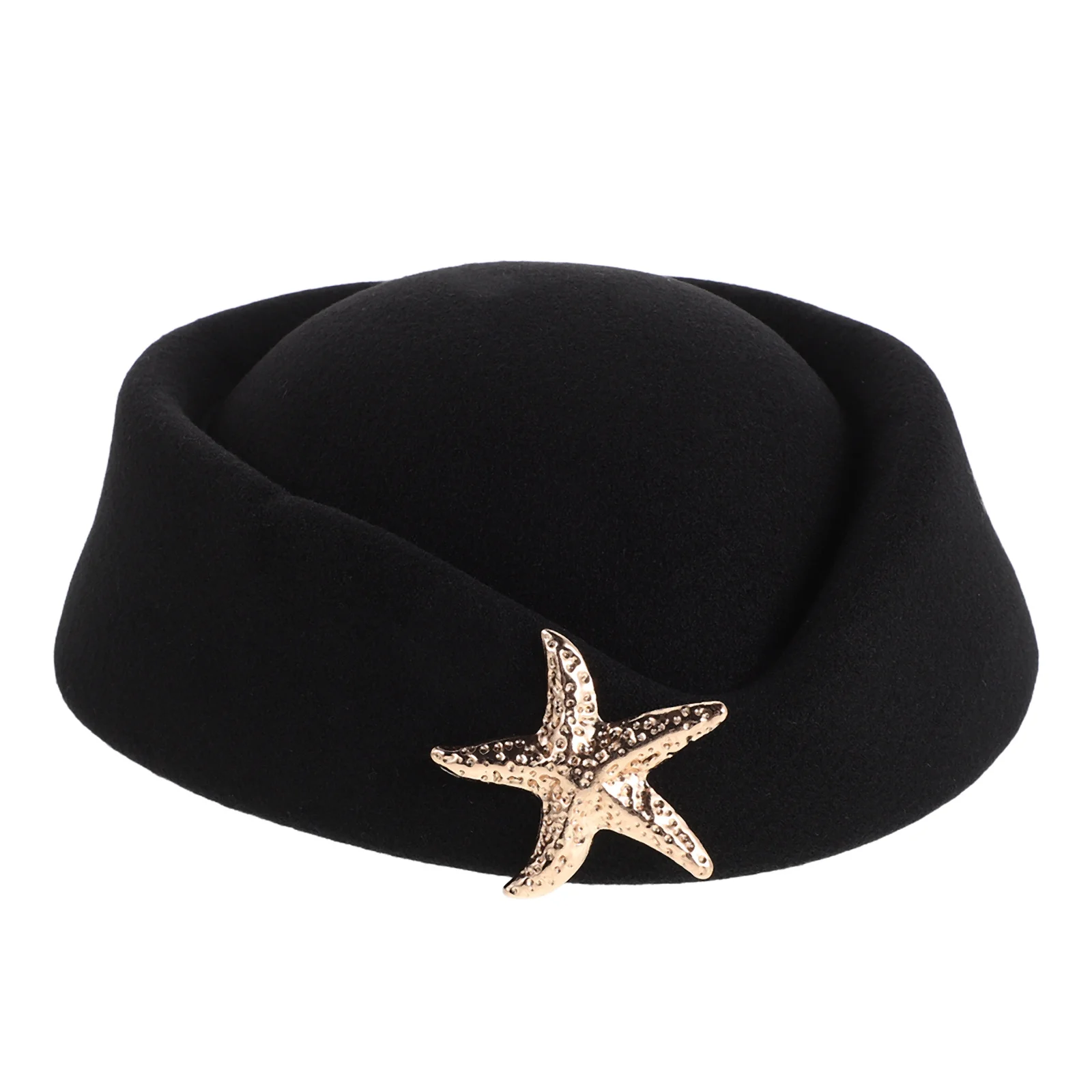 Felt Flight Attendant Uniform Hat Sea Star French Style Breathable Stewardess Costume Performance Cap Role Play Accessories
Felt Flight Attendant Uniform Hat Sea Star French Style Breathable Stewardess Costume Performance Cap Role Play Accessories