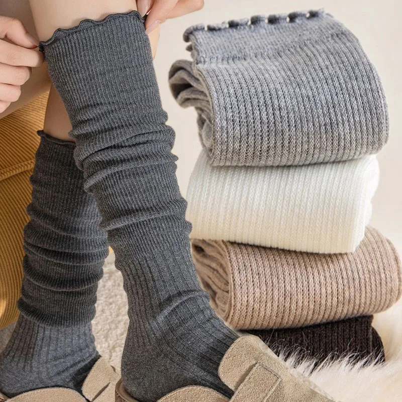 Lolita Wood Ear Edge Long Stockings Autumn Breathable Mesh Thin Women's Socks Solid Color Long Hollow Loose Stacked Knee-socks
Lolita Wood Ear Edge Long Stockings Autumn Breathable Mesh Thin Women's Socks Solid Color Long Hollow Loose Stacked Knee-socks